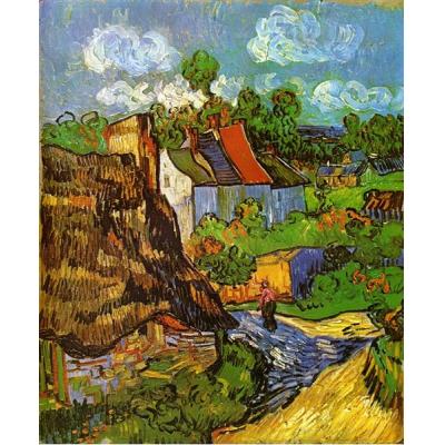 梵高油画作品 -Vincent van Gogh 在奥弗的房...