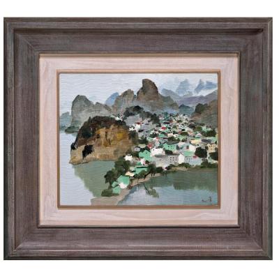 吴冠中 (1919-2010) 桂林  布面油画 46 x ...