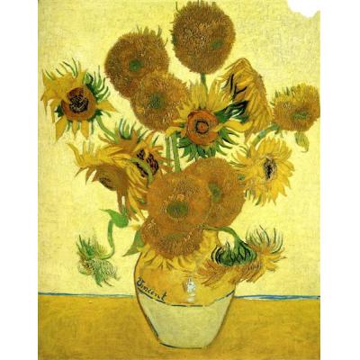 静物 - 花瓶与十五个向日葵  Still Life - Vase with Fifteen Sunflowers 梵高油画
