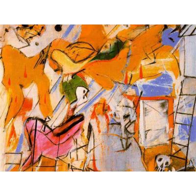 04表现主义抽象油画 创意油画 酒吧 会所 油画  WILLIAM DE KOONING