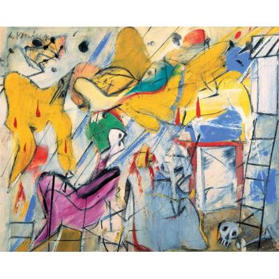 05表现主义抽象油画 创意油画 酒吧 会所 油画  WILLIAM DE KOONING