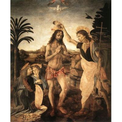 基督的洗礼 达芬奇（Leonardo da Vinci） 名画复制