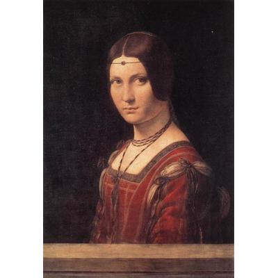 未知女子肖像（La Belle Ferroniere） 达芬奇（Leonardo da Vinci） 油画欣赏