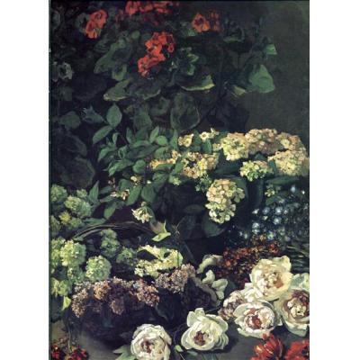 春天的花朵 克劳德·莫奈  印象派油画
