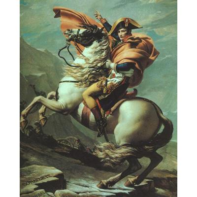 1800年5月20日，拿破仑在圣伯纳德山口穿越阿尔卑斯山 油...
