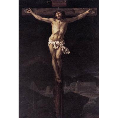 十字架上的基督 油画作品欣赏 雅克·路易·大卫