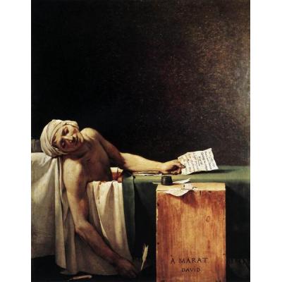 马拉特之死 雅克·路易·大卫 临摹油画