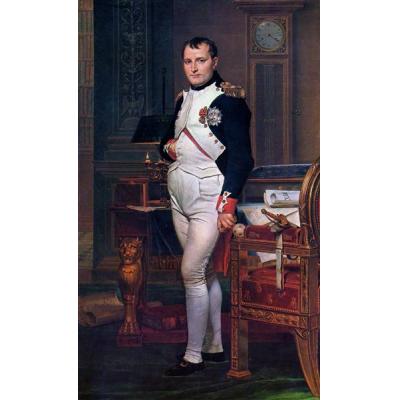 拿破仑·波拿巴在杜伊勒里宫的研究中 雅克·路易·大卫 名画欣...