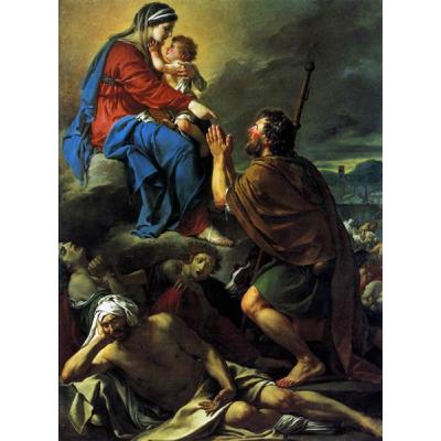 圣罗奇向处女祈祷，终结瘟疫 雅克·路易·大卫 油画定制
