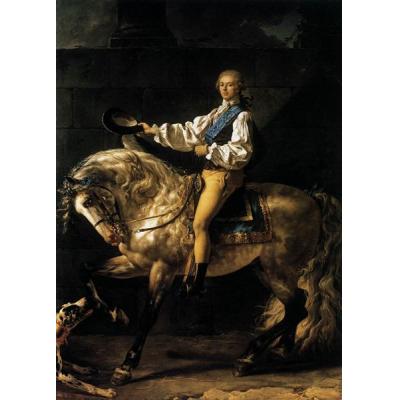 Stanislas Kostka Potocki的骑马肖像 雅克·路易·大卫 油画欣赏
