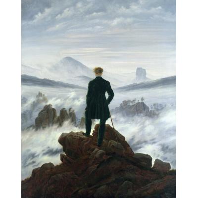 雾海之上的流浪者 卡斯珀·大卫·弗里德里希 油画作品