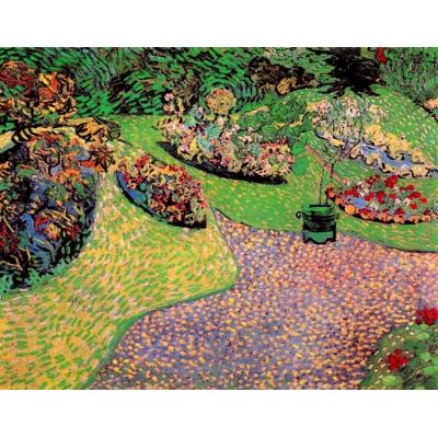 在奥维尔的花园 文森特 - 梵高   印象花园景 欧美风景油画 