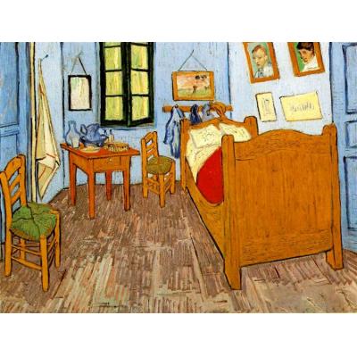 文森特在阿尔勒的卧室 文森特 - 梵高  印象派油画 大芬名画临摹