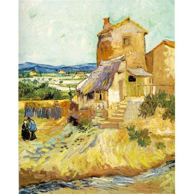 老磨坊 文森特 - 梵高  印象风景油画 丰收色彩装饰油画
