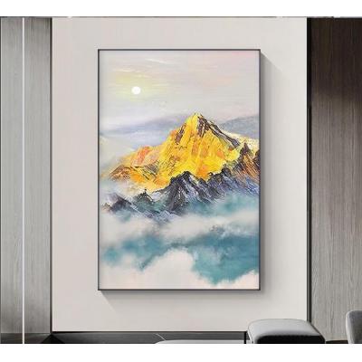 背靠金山油画 纯手绘油画 入户玄关走道客厅沙发背景墙挂画 现...