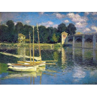 阿让特伊大桥 克劳德·莫奈 印象城市景观油画 客厅装饰油画