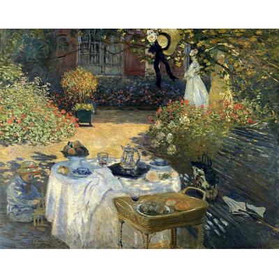 午餐会 克劳德·莫奈 印象花园景油画  大芬村手绘油画