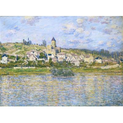 维特伊 克劳德·莫奈 印象风景油画  手绘装饰油画 酒店客厅油画