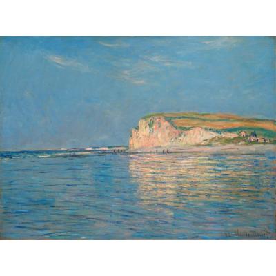 Pourville 02 的退潮 克劳德·莫奈  印象海景油画 酒店样板房油画 