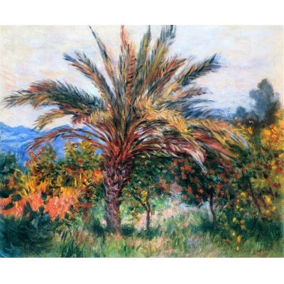 Bordighera 的棕榈树 克劳德·莫奈  印象风景油画  大芬村手绘油画 