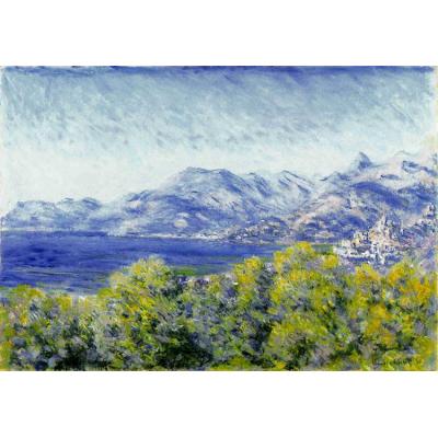 文蒂米利亚的景色 克劳德·莫奈  印象风景油画 客厅卧室油画