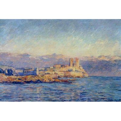 安提比斯城堡 克劳德·莫奈 海景油画  大芬村纯手绘油画  ...