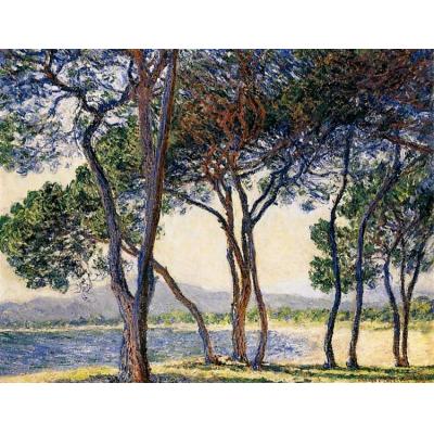 安提比斯海边的树木 克劳德·莫奈 印象树林景油画 客厅房间装饰油画 