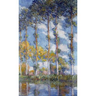杨树 克劳德·莫奈 印象树林景油画  大芬村手绘装饰油画