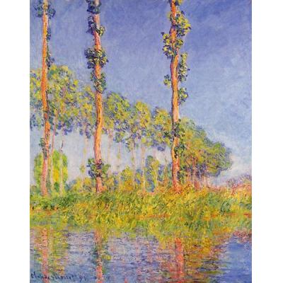 三棵树，秋天的效果 克劳德·莫奈  印象风景油画 酒店家装油画 