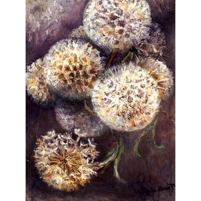 蒲公英 克劳德·莫奈 大芬村手绘油画 样板房 卧室餐厅装饰油画 