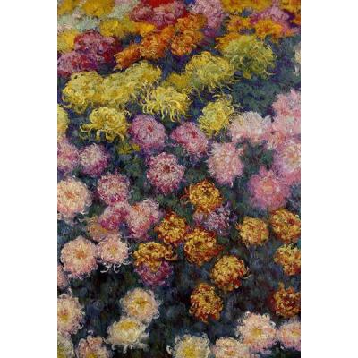 菊花床 克劳德·莫奈 印象花卉油画  客厅餐厅油画