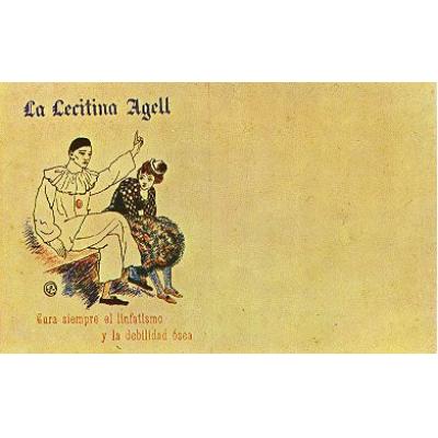“Lecitina Agell”的广告 巴勃罗毕加索 大芬村手绘油画  咖啡厅油画 