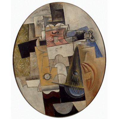 乐器 巴勃罗毕加索 现代风格油画  餐厅样板房油画