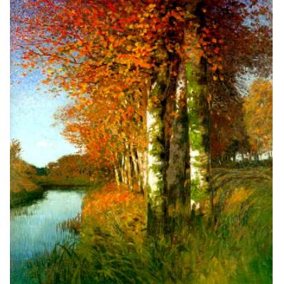 比肯安穆格拉本 汉斯安德 油画作品风景 秋天