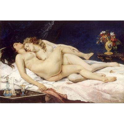睡眠者 (The Sleepers Le Sommeil) 古斯塔夫·库尔贝 人体油画
