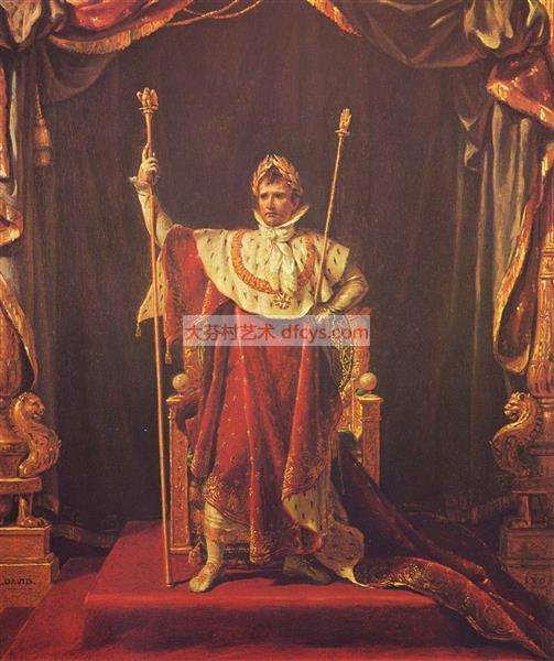 穿着帝国服装的拿破仑肖像 雅克-路易·大卫 手绘油画 大芬村