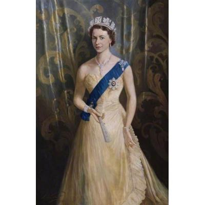 伊丽莎白二世 亚瑟潘 世界名人油画 人物油画