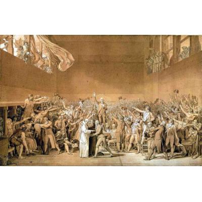 网球场誓言，1789 年 6 月 20 日 雅克-路易·大卫 大芬村油画