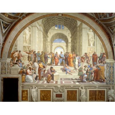 雅典学院  拉斐尔 Raphael 欧式壁画 油画 大芬村