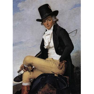油画定制  艺术家的姐夫 Pierre Seriziat 的肖像 雅克-路易·大卫 