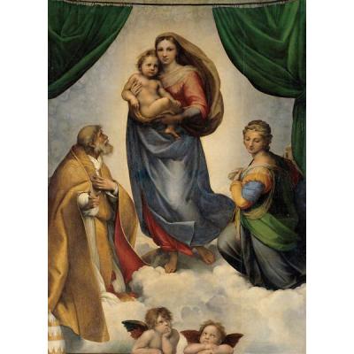 西斯廷圣母 拉斐尔 大芬油画临摹