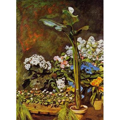 阿鲁姆和温室植物 皮埃尔-奥古斯特·雷诺阿 欧美静物花卉油画  餐厅油画