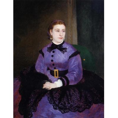 西科特小姐的肖像 皮埃尔-奥古斯特·雷诺阿 欧美人物肖像油画...