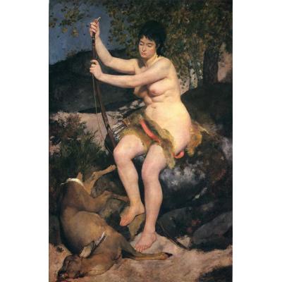 戴安娜 皮埃尔-奥古斯特·雷诺阿 欧美神话人物油画 人体油画 大芬村手绘油画定制