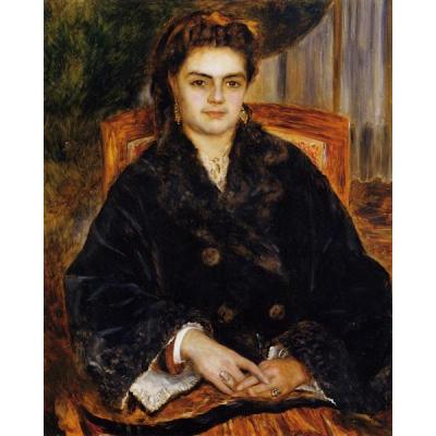 玛丽·奥克塔维·伯尼尔夫人 皮埃尔-奥古斯特·雷诺阿  欧美人物肖像油画  大芬村纯手绘油画定制