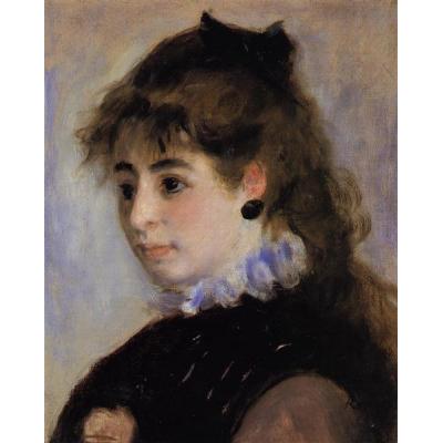 亨利特夫人 皮埃尔-奥古斯特·雷诺阿 人物肖像油画 客厅餐厅油画 酒店油挂画 手绘肖像定制
