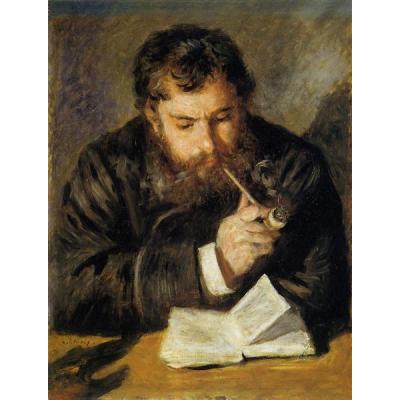 克劳德·莫奈（《读者》） 皮埃尔-奥古斯特·雷诺阿  欧美名人画家肖像油画 大芬村手绘肖像油画定制