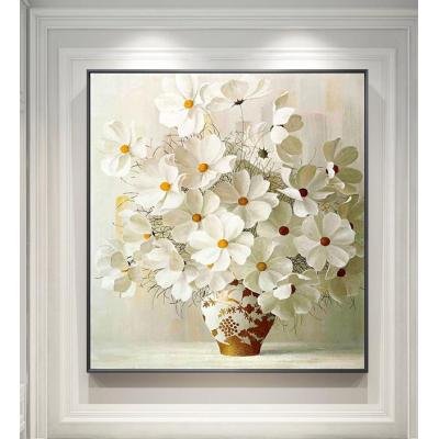 富贵满堂  纯手绘油画玄关花卉美式  大芬村油画