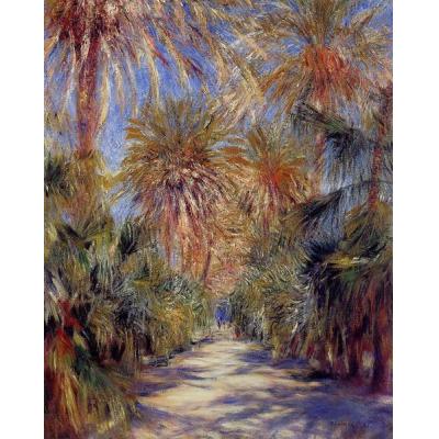 阿尔及尔，埃塞花园 皮埃尔-奥古斯特·雷诺阿  印象风景油画...