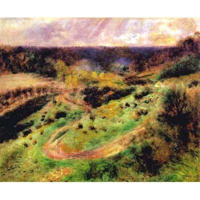 Wargemont 的景观 皮埃尔-奥古斯特·雷诺阿 印象风景油画 手绘风景油画 客厅玄关油画 